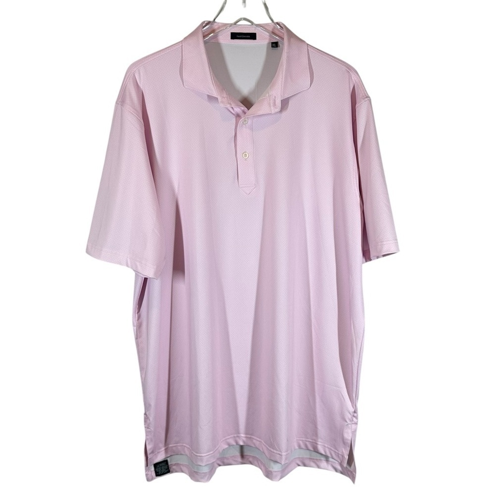 TURTLESON Men's XL Pink Performance Golf Polo